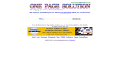 Desktop Screenshot of onepagesolution.com